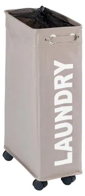 Obrázok produktu pre WENKO zberný kôš na bielizeň 43 L CORNO taška kúpeľňa WC rolka vozík taupe