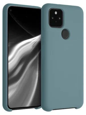 Produktbild von kwmobile Handyhülle für Google Pixel 5 Hülle - Case Silikon - Kabelloses Laden - Schutzhülle Cover in Arctic Night