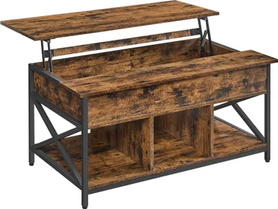 Produktbild von VASAGLE Couchtisch, höhenverstellbar, 60 x 100 x (48-62) cm, versteckter Stauraum