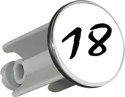 Produktbild von Huuraa Waschbeckenstöpsel 18 Geburtstag 4cm höhenverstellbar Abflussstopfen Geschenkidee