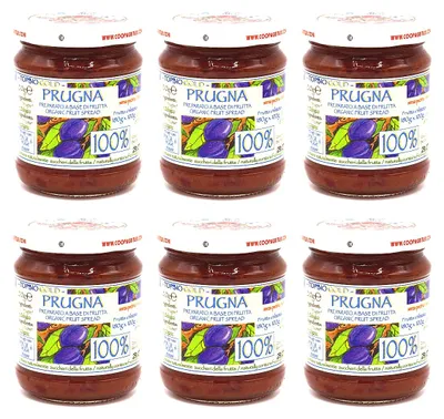 Produktbild von Agritur -  Pflaumenkompott 100 Prozent Frucht ohne Zuckerzusatz - Glas 6 x 210 g