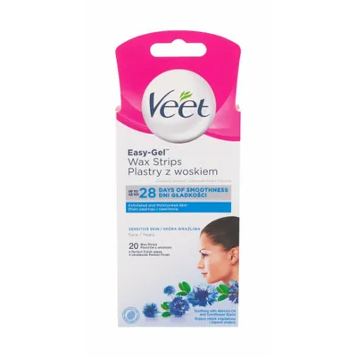 Image de Veet Patchs d'épilation du visage pour peau sensible, 20 pièces