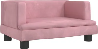 Immagine prodotto di Divano per bambini rosa 60x40x30 cm in velluto