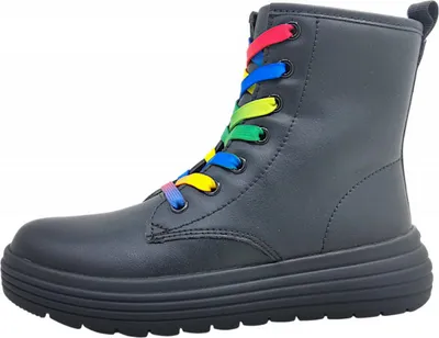 Produktbild von Geox J Phaolae Girl Schnürstiefel Schwarz in Gr. 34