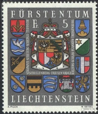 Produktbild von Briefmarken Liechtenstein 1973 Mi 590 (kompl.Ausg.) gestempelt Staatswappen