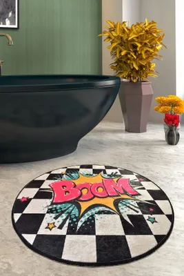 Image de Mijolnir, Boom (100), Tapis de bain, Multicolore, Polyester, 100 x 100 cm