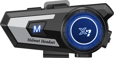 Produktbild von Motorrad Helm Bluetooth Headset Helm Sprechanlage Gegensprechanlage, CVC-Geräuschreduzierung, IP67 Wasserdicht, für ATV Dirt Bike Motorrad