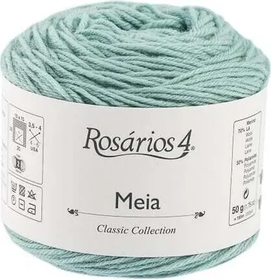 Produktbild von Rosários 4 Meia 20 Mint Green Strickgarn