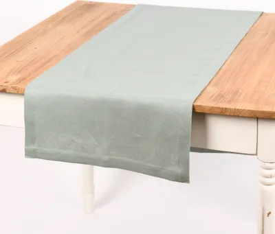Produktbild von Magma Tischläufer Leinen LION einfarbig mintgrün 40x145cm