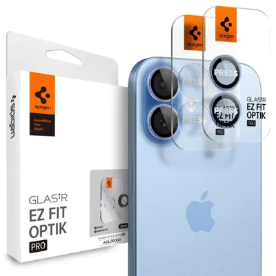 Produktbild von Spigen Optik Pro EZ Fit, Apple, iPhone 17, Tropfsicher, Kratzresistent, Blau, 2 Stück(e)