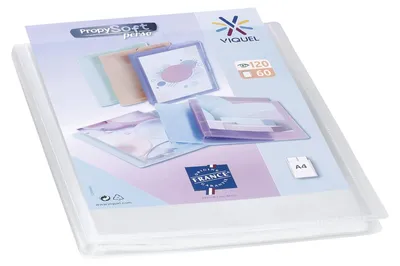 Produktbild von Viquel - Dokumentenmappe, DIN A4, 120 Bilder (60 Hüllen) Propysoft - Klarsichthü