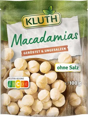 Image de Macadamias Kluth grillées et non salées snack croquant 100g