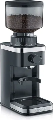 Produktbild von Graef CM 502, Mühle mit Mahlwerk, 300 g, Kegelmahlwerk, Edelstahl, Schwarz, Edelstahl, Kunststoff, Edelstahl