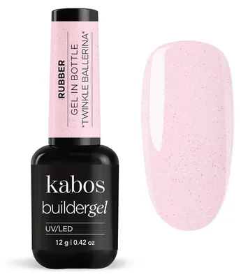 Zdjęcie produktu dla Kabos Builder Gel Rubber w butelce Żel budujący do paznokci żelowych 12 g | Twinkle Ballerina