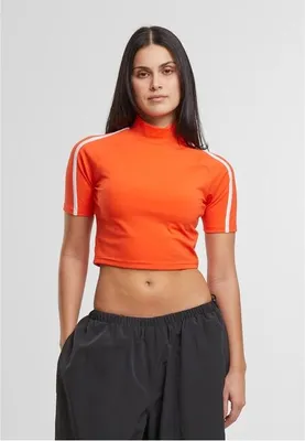 Obrázok produktu pre Dámske tričko Urban Classics Dámske krátke tričko s vysokým výstrihom Signred - 4XL