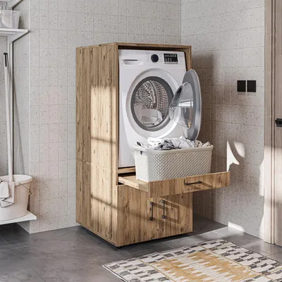 Immagine prodotto di Mobile per lavatrice Roomart, larghezza 67 cm, rovere