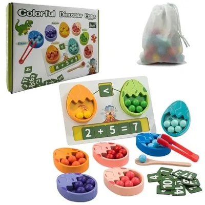 Zdjęcie produktu dla Sorter dinozaury drewniany dla dzieci edukacyjny montessori