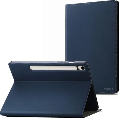 Productafbeelding van Accezz Classic Tablet Case voor de Samsung Galaxy Tab S9 11.0 inch / S10 Lite / S10 FE / S9 FE 10.9 inch - Donkerblauw
