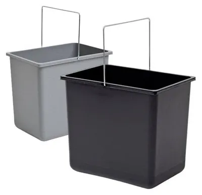Image de Hailo seau intérieur paire 18 litres noir gris 316 x 226 x 286 mm