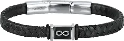 Produktbild von 2 Jewels Armband Herren 231811 Kunstleder, Edelstahl 21 cm
