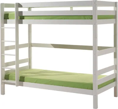 Produktbild von Etagenbett Pino Kiefer massiv 90 x 200 cm Weiß