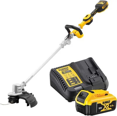 Image de Coupe-bordure repliable 18V DEWALT DCMST561P1-QW avec un chargeur et une batterie 5,0 Ah