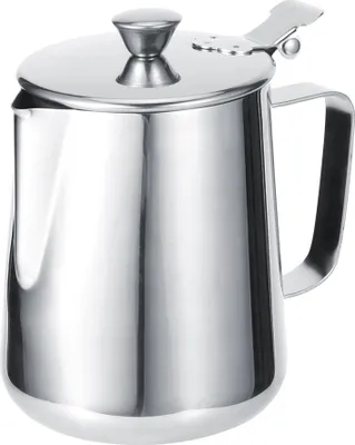 Obrázek produktu pro Nerezová ocel Zahuštěné mléko Frothing Cup Jug Coffee Pitcher Latte Art s víkem pro domácí kávu600ML