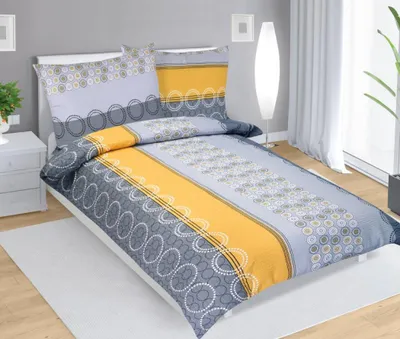 Obrázok produktu pre Krepové plátno - sivé,žlté - 140x220, 70x90