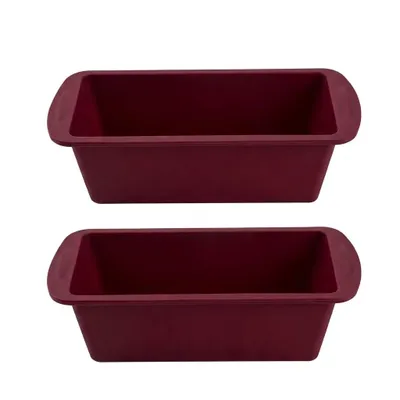 Zdjęcie produktu dla Silikonowa forma do pieczenia czerwona forma do bochenka forma do ciasta forma do chleba ciasto 2 szt