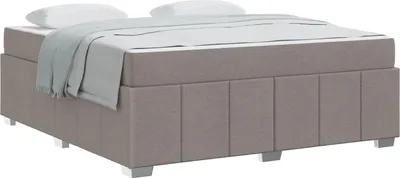 Produktbild von Bettrahmen mit Matratze Taupe 180 x 200 cm Stoff