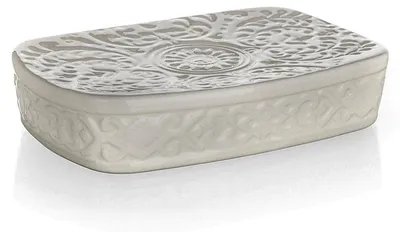 Produktbild von BRILLANZ Seifenschale Keramik 14 x 9 x 3 cm, grau-beige