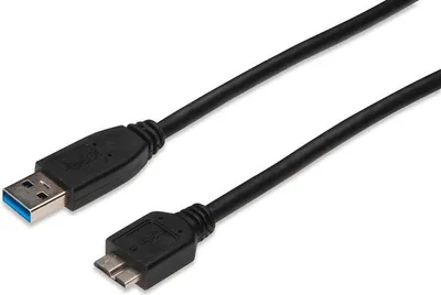 Obrázok produktu pre Digitus AK-300116-018-S, 1,8 m, USB A, Micro-USB B, USB 3.2 Gen 1 (3.1 Gen 1), Samec/samec, Čierna