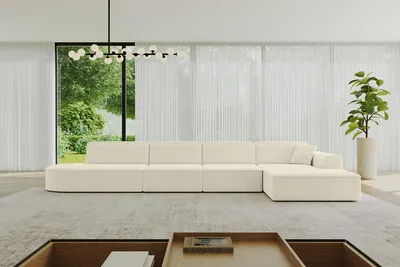 Produktbild von ALTDECOR Ecksofa in L-Form IREA-L3-v3 412x165x77 cm Beige Corner Sofa Eckcouch Couch Wohnlandschaft Cauchsofa