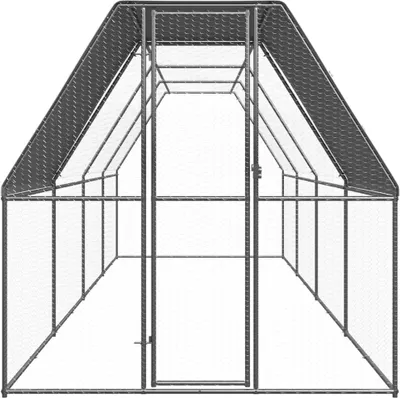 Produktbild von vidaXL Outdoor-Hühnerkäfig 2x8x2 m Verzinkter Stahl
