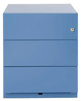 Produktbild von BISLEY Note Rollcontainer blau 3 Auszüge 42,0 x 56,5 x 49,5 cm