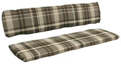 Produktbild von Auflagenset für Bank 3-sitzer 150 x 7 x 40 cm Grau Baumwolle