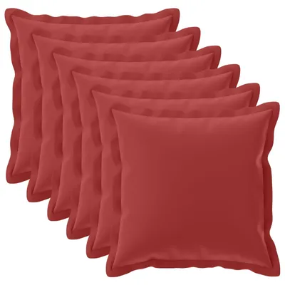 Produktbild von vidaXL Kissenbezug 6 stk. HOUTEN Weinrot 55 x 55 cm Polyester