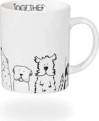 Produktbild von tea4chill Könitz Teetasse Funny Dogs. Tee- oder Kaffeetasse 300ml, Porzellan