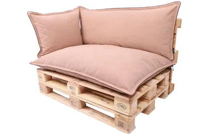 Produktbild von TexDeko Cord Palettenkissen 120x80x18 cm –Palettenpolster aus weichem Cordstoff, wasserabweisend UV-beständig, waschbarer Bezug (3-TLG Set CAPPUCCINO)