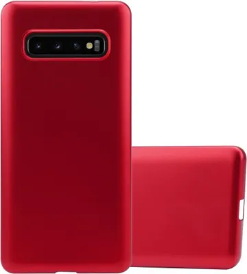 Produktbild von Cadorabo Schutzhülle für Samsung Galaxy S10 4G Hülle in Rot Handyhülle TPU Silikon Etui Cover Case