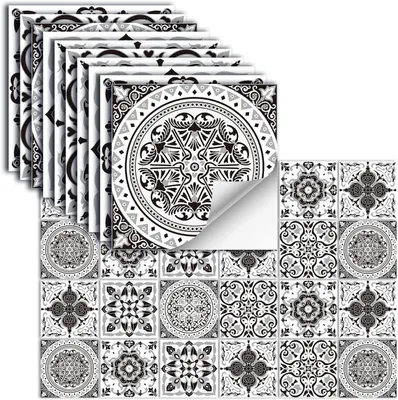 Imagen del producto de Adhesivos para azulejos, autoadhesivos, 24 unidades, 40,3 x 10 cm, impermeables, para cocina y baño