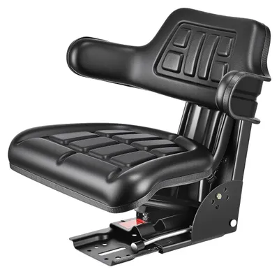 Image de Siège de chariot élévateur universel VEVOR avec dossier réglable, appuie-tête et ceinture de sécurité, avec micro-interrupteur, largement compatible avec les sièges de tombereau de charge compacte