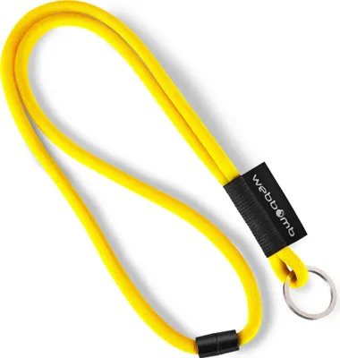 Produktbild von webbomb® Tubular Lanyard rund Gelb Schlüsselband weich mit Sicherheitsverschluss & Schlüsselring Schlüsselanhänger Umhängeband Keychain für Schlüssel