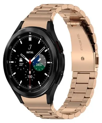 Produktbild von By Qubix passend für Samsung Galaxy Watch 4 Classic - 42mm / 46mm - Edelstahl-Gliederarmband - Roségold