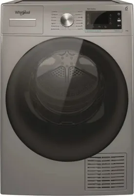 Obrázok produktu pre Whirlpool W7 D93SB EE, Voľne stojaci, Predné plnenie, Tepelné čerpadlo, Strieborná, Tlačidlá, Otočné, Čierna