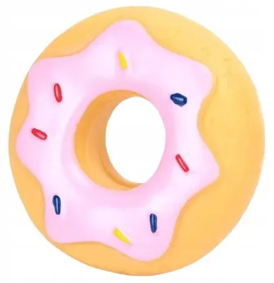 Produktbild von Nobleza Donut Vinyl-Hundespielzeug 11 cm