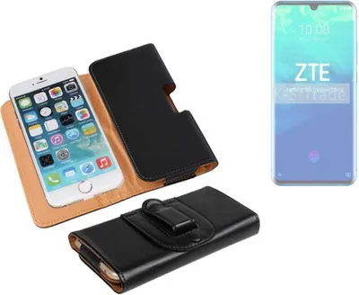 Produktbild von K-S-Trade Schützhülle Handyhülle kompatibel mit ZTE Axon 10 Pro Holster Gürtel Tasche Schutzhülle Handy-Tasche Smartphone Case Seitentasche
