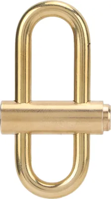 Image de Porte-clés cadenas en laiton, petite serrure coulissante ovale, mousqueton, porte-clés, fermeture à clip