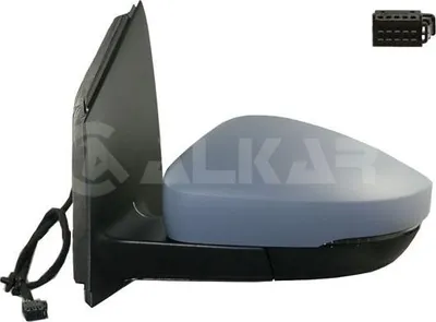 Produktbild von ALKAR 6135123 Außenspiegel Seitenspiegel Links für VW Polo Schrägheck (6R1, 6C1) Beheizt Asphärisch Grundiert Elektrisch