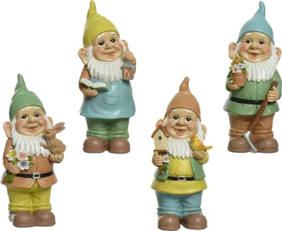 Produktbild von Dekofiguren Gartenzwerg Keramik 20cm bunt pastell 1 Stück sortiert